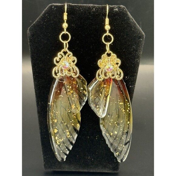 Butterfly Wing Earrings. Nickel Free - Picture 1 of 3